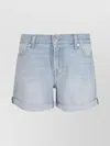 7 FOR ALL MANKIND ROLL SHORTS WITH BELT LOOPS AND BACK POCKETS