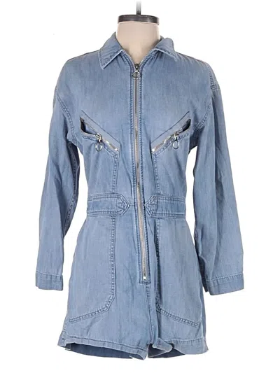 Pre-owned 7 For All Mankind Romper In Blue