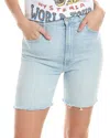 7 For All Mankind Lola Denim Bermuda Shorts In Midsommar In Blue