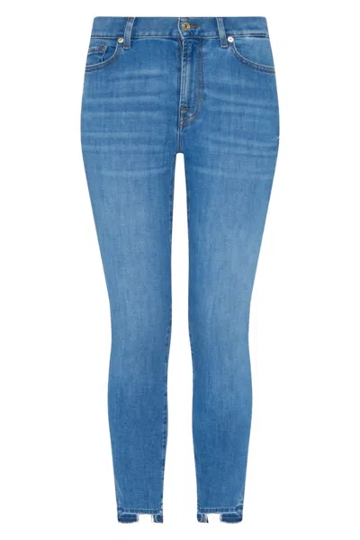 7 For All Mankind Roxanne Ankle In Mid Blue
