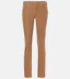 7 For All Mankind Roxanne Corduroy Straight Jeans In Beige