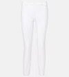7 For All Mankind Roxanne Mid-rise Skinny Jeans In White