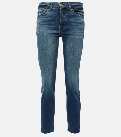 7 For All Mankind Roxanne Skinny Jeans In Blue