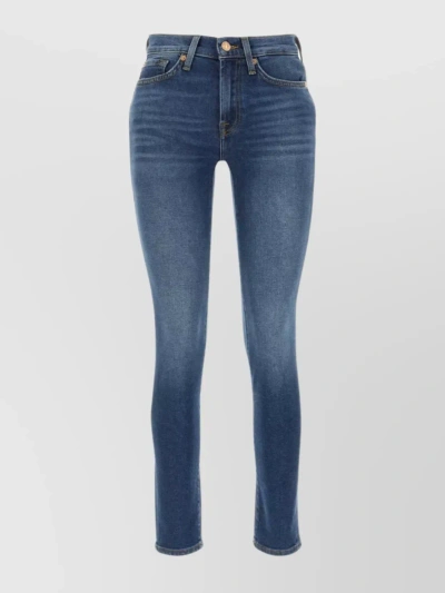 7 For All Mankind Roxanne Stretch Denim Jeans In Blue