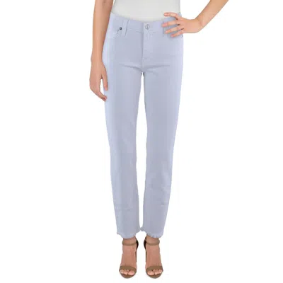 7 For All Mankind Roxanne Womens Frayed Hem Denim Cigarette Jeans