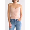 7 For All Mankind Ruched Camisole In Pink