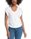 7 For All Mankind Ruched T-shirt In White