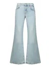 7 For All Mankind Sahara Spencer Flare Light Blue Jeans In Blue