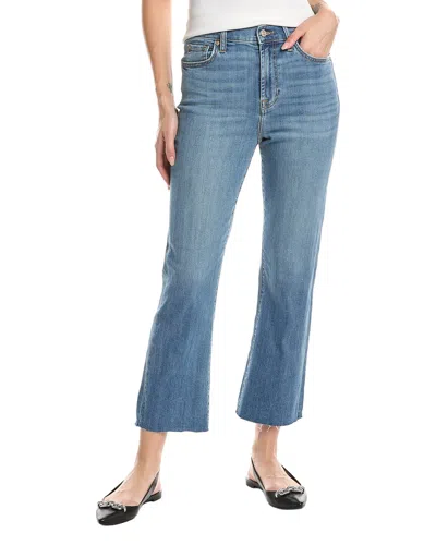 7 For All Mankind Saltwater High-rise Slim Kick Jean In Blue
