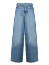 7 For All Mankind Marie Wide Leg Mid Blue Jeans In Blue