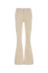 7 For All Mankind Corduroy Pant Sand Flared Leg In White