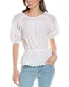 7 FOR ALL MANKIND SCALLOP TRIM BLOUSE