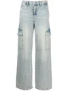 7 For All Mankind Global Scout Cargo Trousers In Clear Blue
