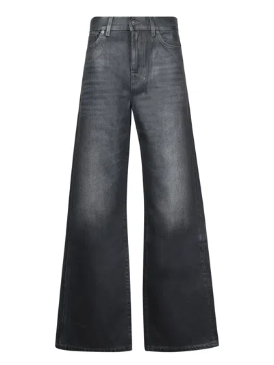 7 FOR ALL MANKIND SCOUT COATED LIQUORICE BLACK JEANS