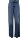 7 For All Mankind Scout Wide Leg Denim Jeans In Blue