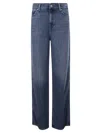 7 For All Mankind Scout Wide Leg Denim Jeans In Mid Blue