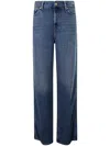 7 For All Mankind Scout Wide Leg Denim Jeans In Mid Blue