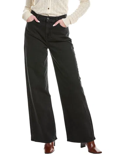 7 For All Mankind Scout Thunder Wide Leg Jean In Black
