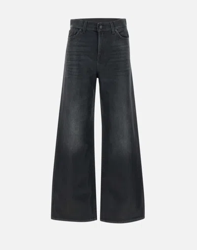 7 For All Mankind Scout Wide Leg Black Jeans