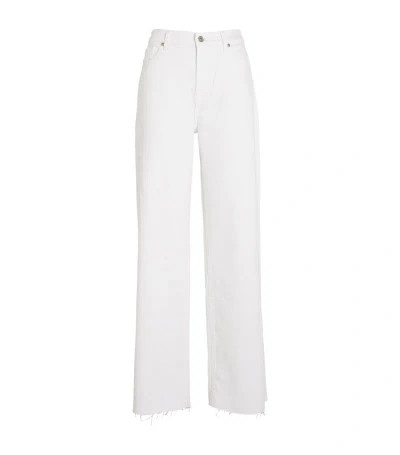 7 For All Mankind Scout Wide-leg Jeans In White