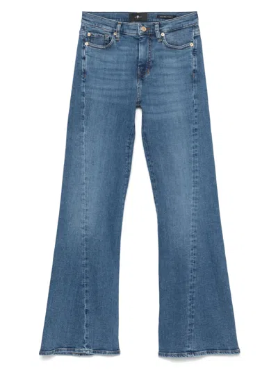 7 For All Mankind Seam-detailing Jeans In Blue