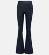 7 For All Mankind Seamed Megaflare High-rise Flared Jeans In Blue