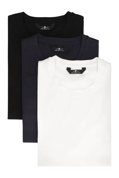 7 FOR ALL MANKIND 7 FOR ALL MANKIND SET OF THREE COTTON T-SHIRTS