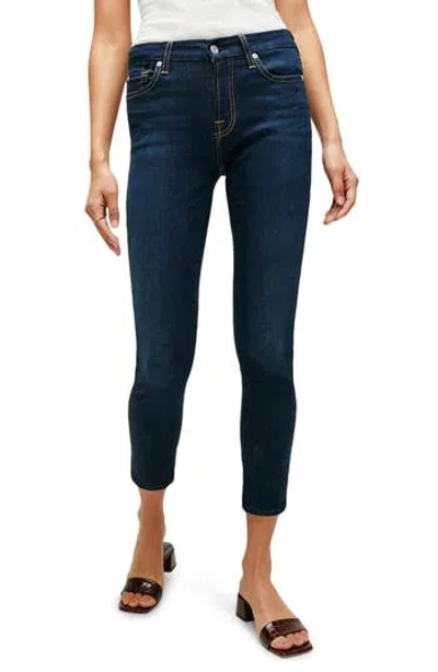7 For All Mankind Seven The Ankle Skinny Jeans In Blue