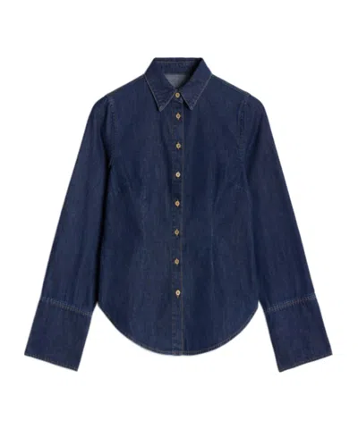 7 For All Mankind Shaped Shirt In Blue