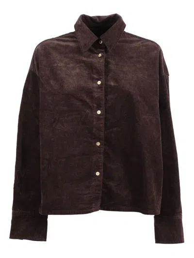 7 For All Mankind Shirt In Brown