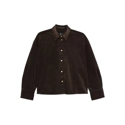7 For All Mankind Corduroy Button-up Shirt In Brown