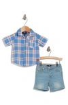 7 FOR ALL MANKIND 7 FOR ALL MANKIND SHORT SLEEVE BUTTON-UP SHIRT & SHORTS SET