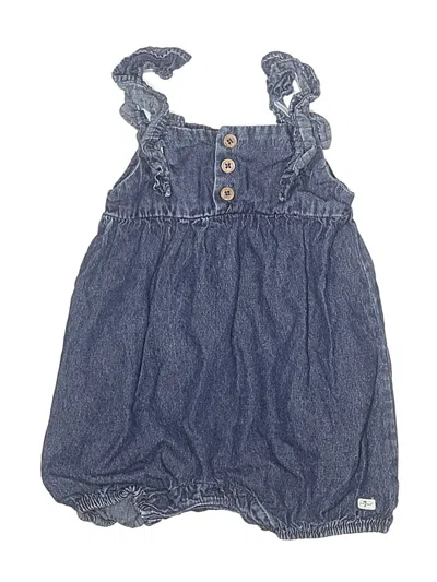 Pre-owned 7 For All Mankind Babies' Short Sleeve Outfit In Blue