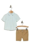 7 FOR ALL MANKIND 7 FOR ALL MANKIND SHORT SLEEVE SHIRT & TWILL SHORTS SET