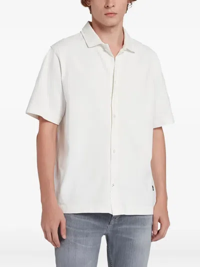 7 For All Mankind Short-sleeve Shirt In White