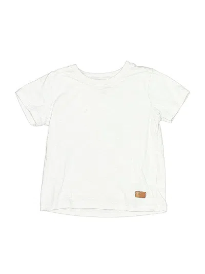 Pre-owned 7 For All Mankind Kids' Short Sleeve T-shirt In White