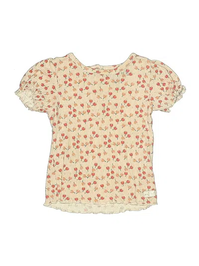 Pre-owned 7 For All Mankind Kids' Short Sleeve T-shirt In White