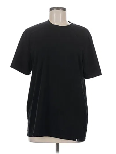 Pre-owned 7 For All Mankind Short Sleeve T-shirt In Black