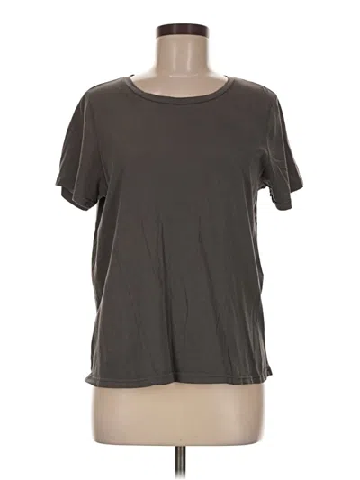 Pre-owned 7 For All Mankind Short Sleeve T-shirt In Gray