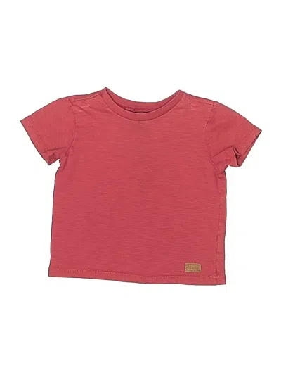 Pre-owned 7 For All Mankind Kids' Short Sleeve T-shirt In Red