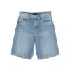 7 For All Mankind Denim Shorts With Belt Loops In Blue