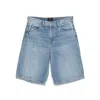 7 For All Mankind Denim Shorts With Belt Loops In Blue