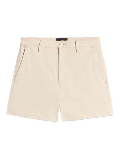 7 For All Mankind Shorts In Comfort Twill In Metallic