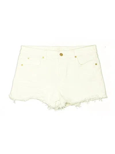 Pre-owned 7 For All Mankind Shorts In Ivory
