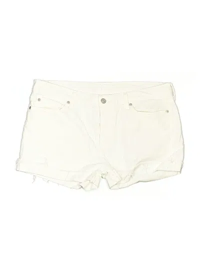 Pre-owned 7 For All Mankind Shorts In Ivory
