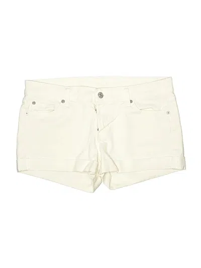 Pre-owned 7 For All Mankind Shorts In Ivory