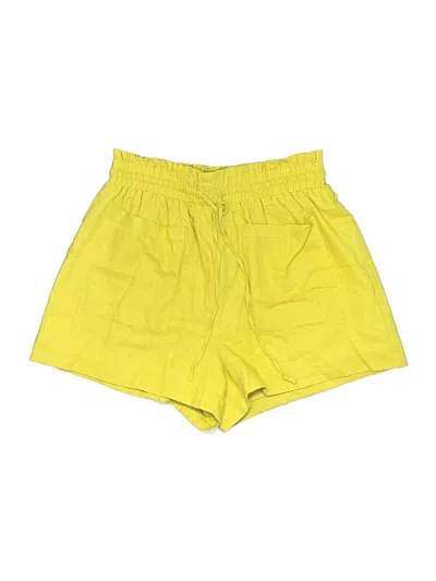 Pre-owned 7 For All Mankind Shorts In Yellow