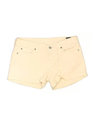 Pre-owned 7 For All Mankind Shorts In Yellow