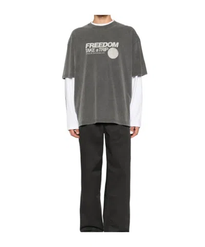 7 For All Mankind Graphic-print Crew-neck T-shirt In Multi