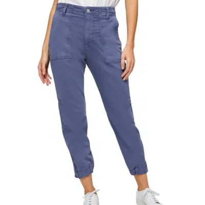 7 For All Mankind Side Zipper Jogger In French Blue